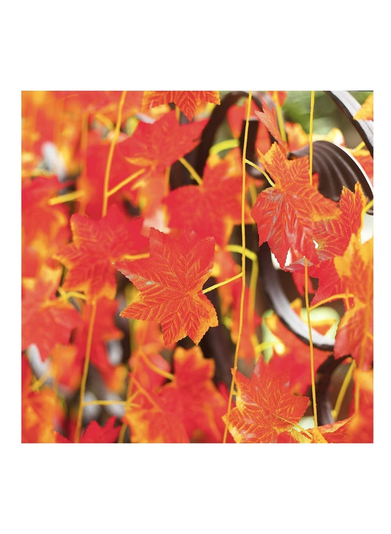 RollsTimi  Red Maple Ivy Garland Vibrant Artificial Greenery for Decor - Image 1