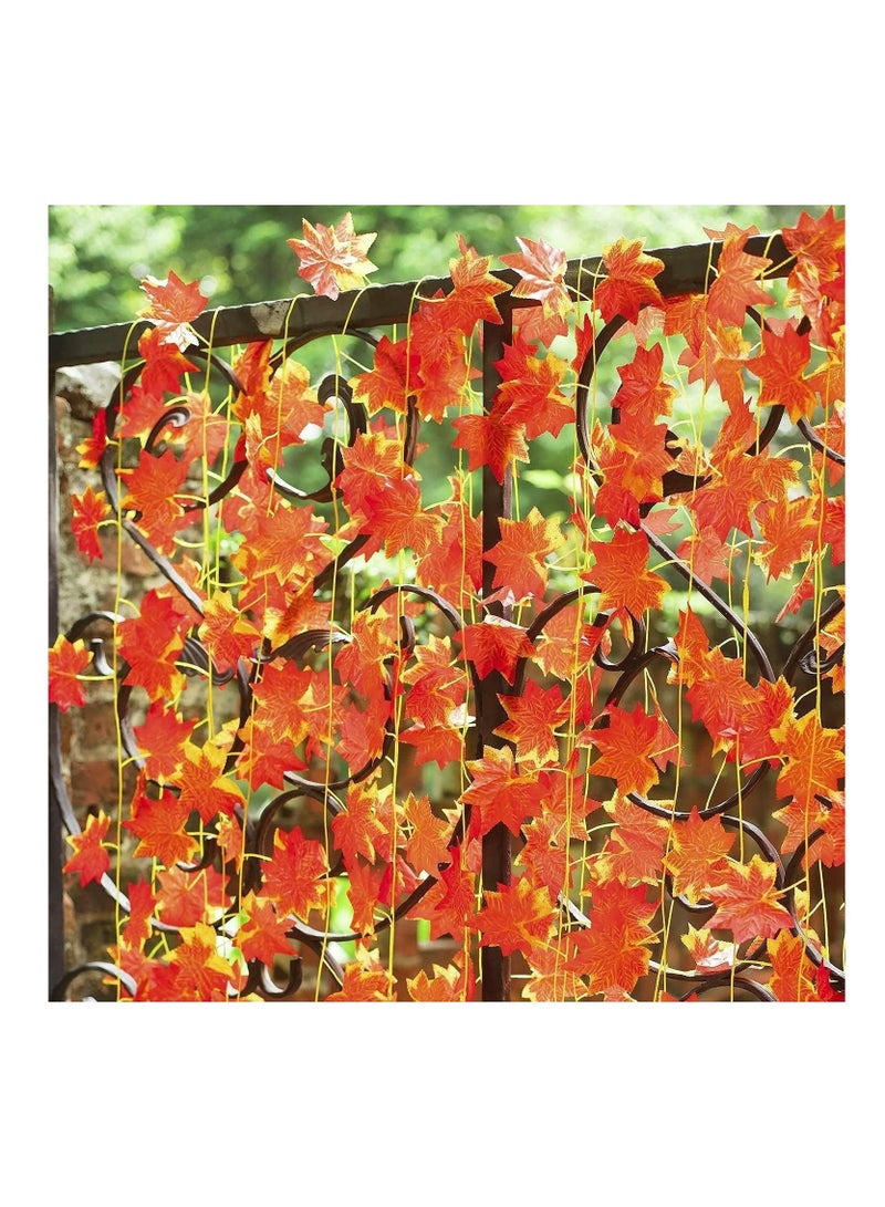 RollsTimi  Red Maple Ivy Garland Vibrant Artificial Greenery for Decor - Image 3