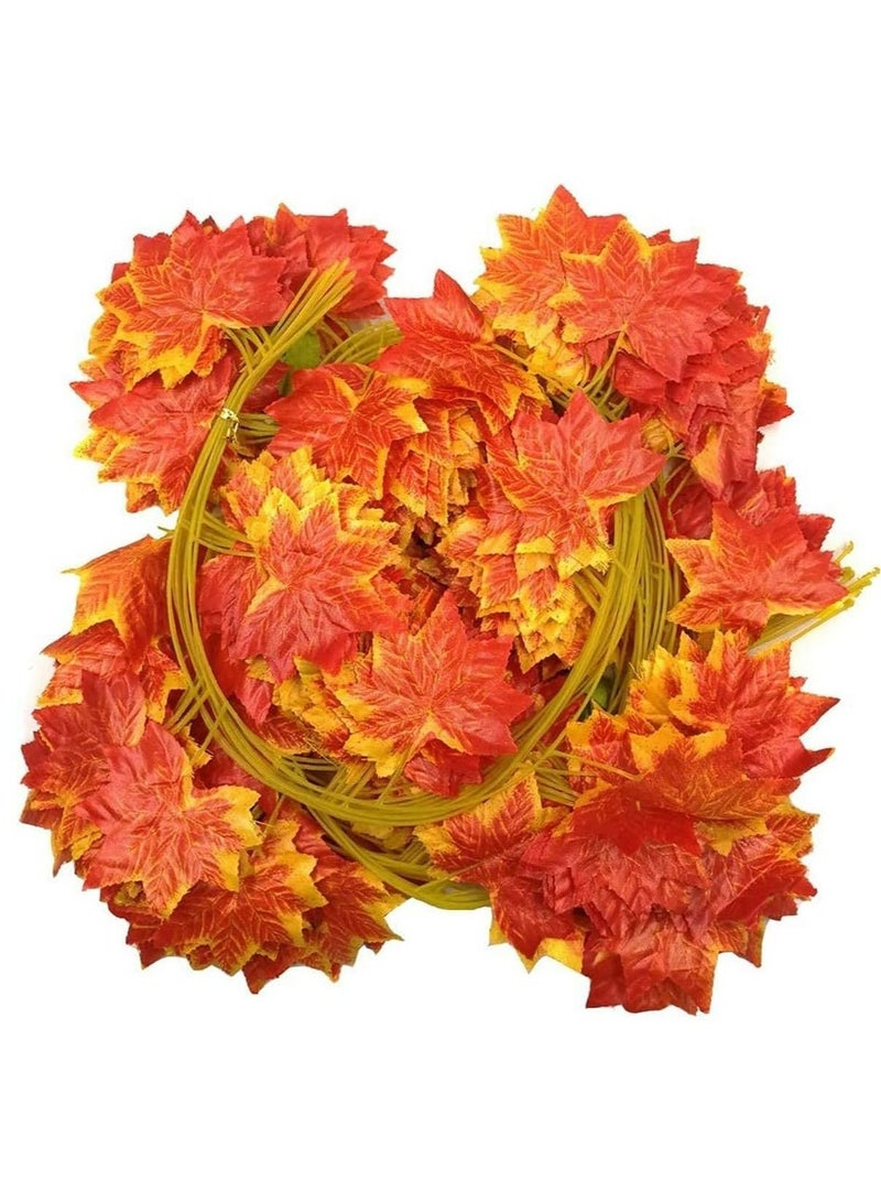 RollsTimi  Red Maple Ivy Garland Vibrant Artificial Greenery for Decor - Image 2