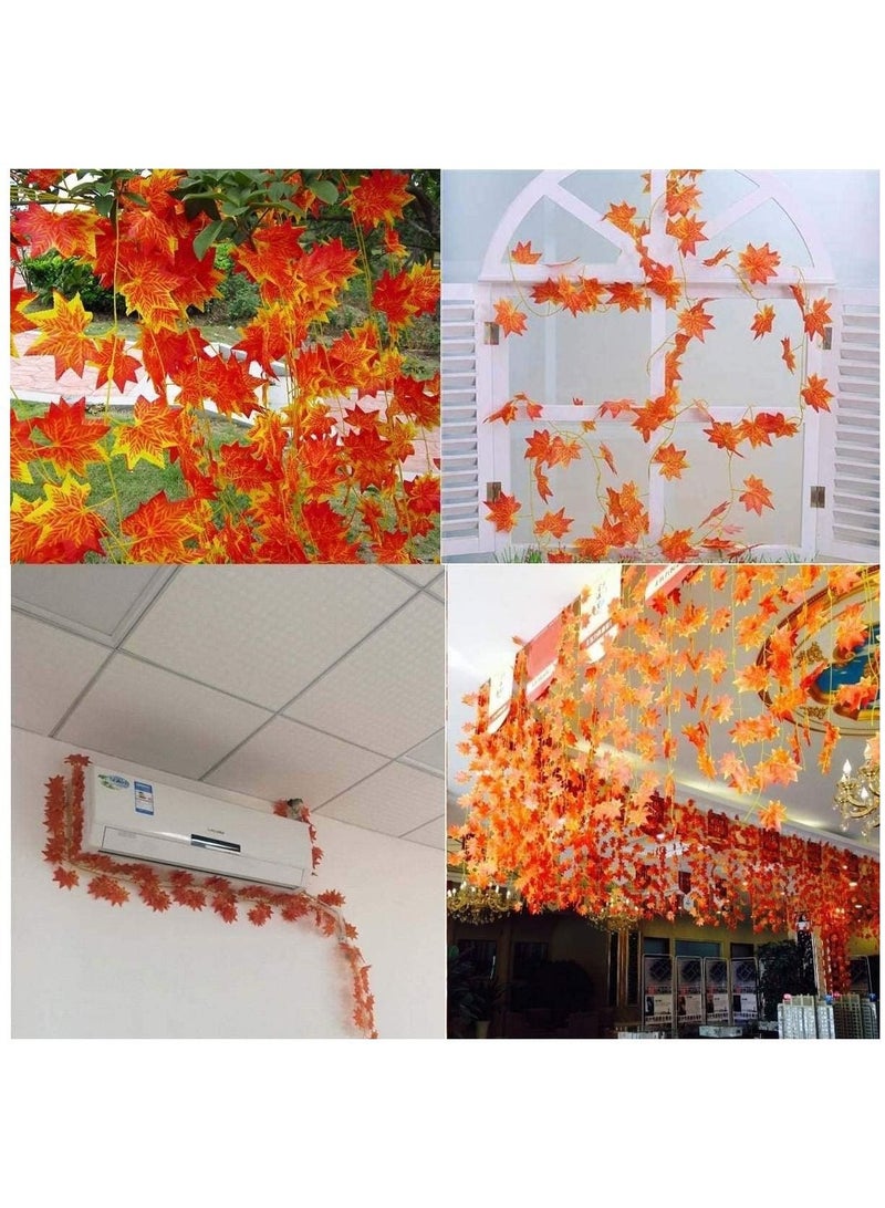 RollsTimi  Red Maple Ivy Garland Vibrant Artificial Greenery for Decor - Image 4