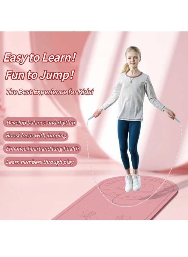 شيبشيب حبل نط للأطفال مزود بخرز ناعم، حبل قفز للبنين والبنات، مقابض غير قابلة للانزلاق، خرز آمن ناعم، حبل مقسم مضاد للتشابك، مناسب لتدريب الأطفال والحفاظ على الصحة. - Image 4