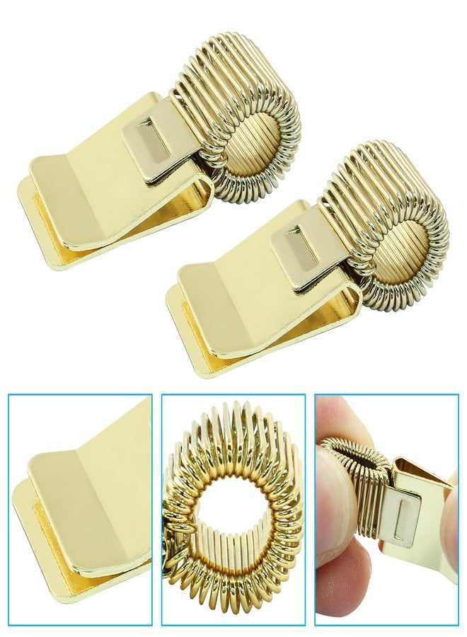Rierdge 5 Pack Gold Metal Pen Holder, Pen Holder with Adjustable Spring Pen Loop Holder for Notebook Clipboard in Home, School, Office - Image 4