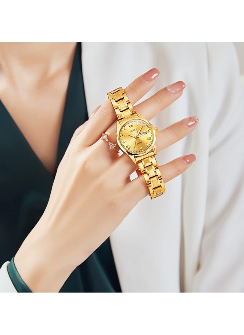 OLEVS OLEVS Automatic Women Watch Self Winding Mechanical Fashion Bracelet Set Luxury Stainless Steel Luminous Date Waterproof Ladies Wrist Watch  - Image 2