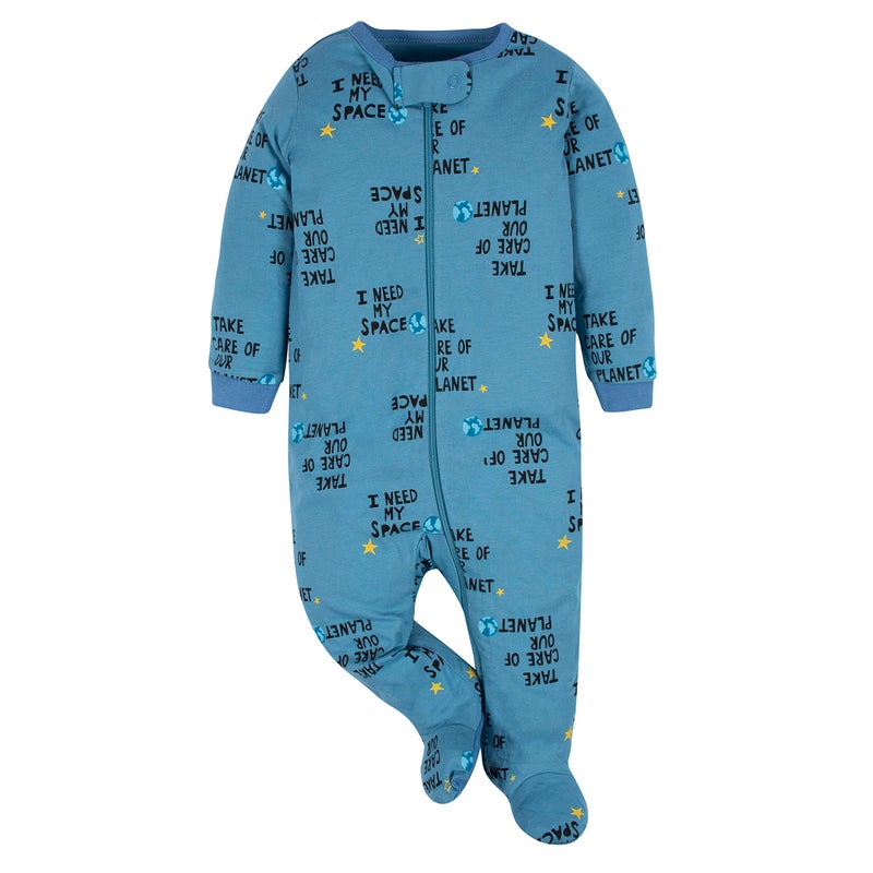 Gerber Baby Boys 4 Pack 'N Play Footie And Toddler Sleepers, Space, Preemie US - Image 4
