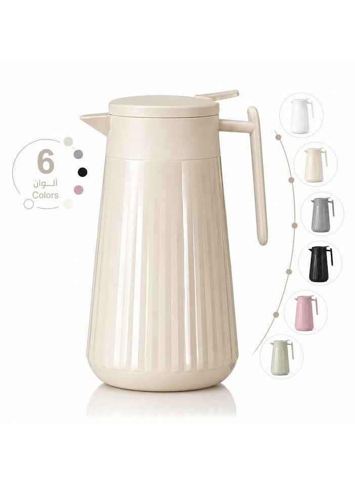 ريبون ترمس شاي وقهوة بتصميم أنيق وعزل حراري 1 لتر - RE-14-003 - Image 1