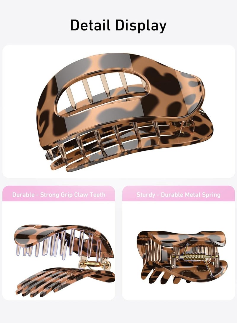 Generic Flat Claw Clips, 4 Pack Curved Non-Slip Hair Clips for Sleeping & Driving, Strong Hold French Hair Clips for Thin/Thick Hair  - Image 2