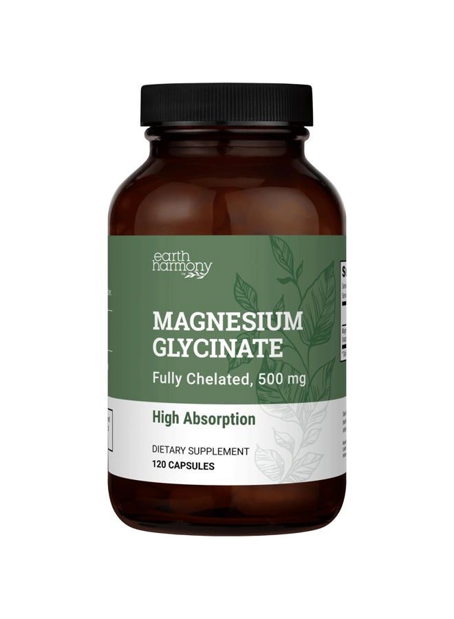 American Standard Supplements غليسينات المغنيسيوم النقي 500 ملغ - مكمل المغنيسيوم المخلب، كبسولات عالية الامتصاص للنوم، غليسينات المغنيسيوم مع مسحوق MCT العضوي (120 كبسولة) - Image 1