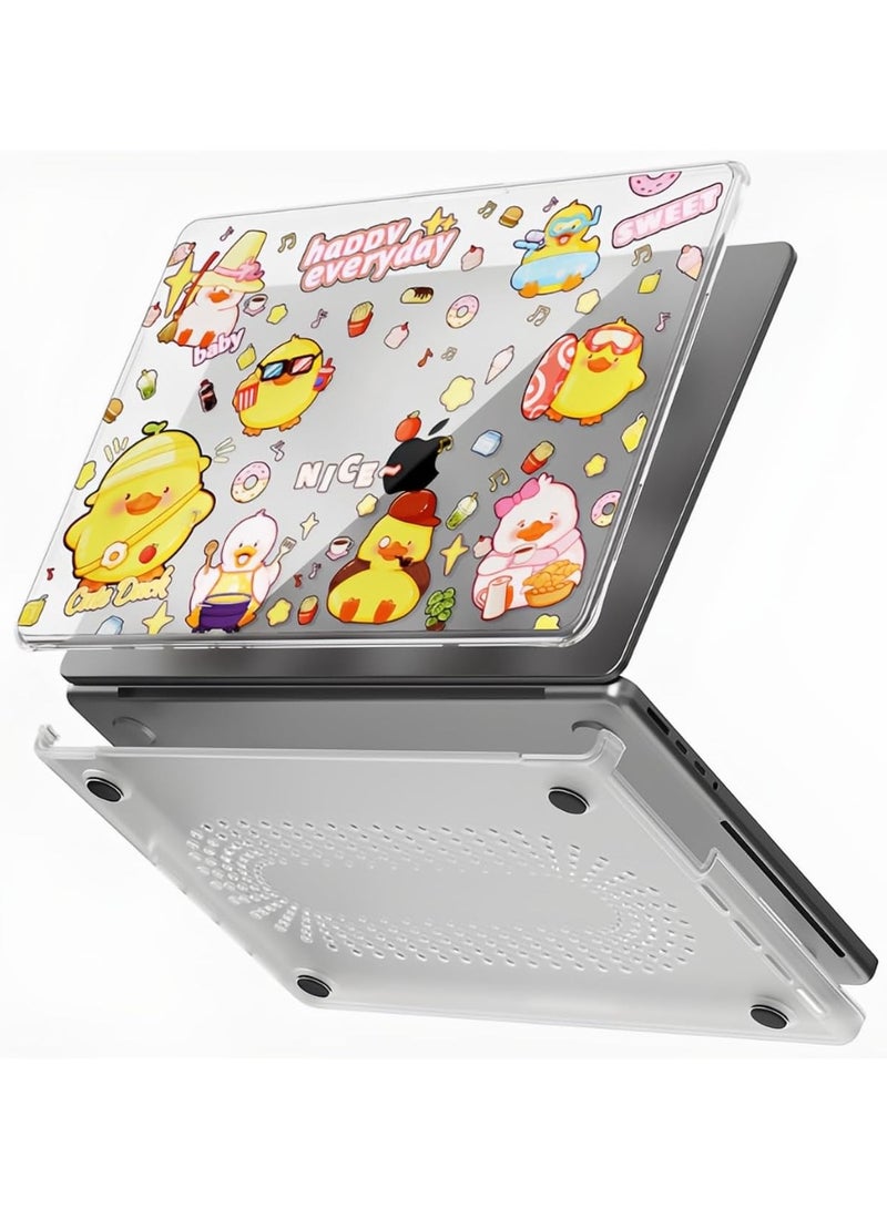 Protective Case Compatible with MacBook Pro 14-inch 2025-2021 M4 M3 M2 M1, Soft TPU Front Cover + Plastic Hard Shell Back Cover, for MacBook Pro 14 Case