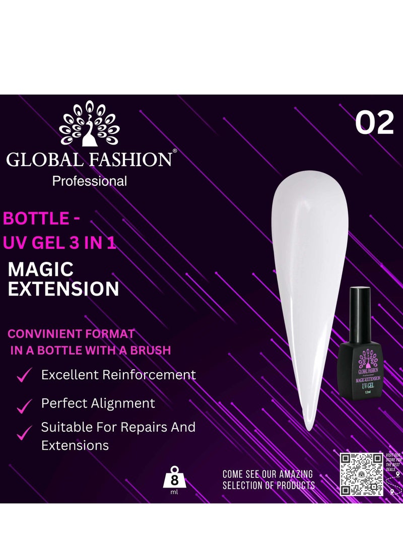 GLOBAL FASHION GLOBAL FASHION MAGIC-EXTENSION UV GEL -Smart Gel 12 ML #2  - Image 2
