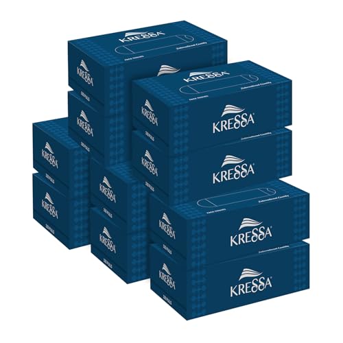 Kressa 2 Ply Facial Tissue, Compact face Tissue Box, 100 Pulls Per Box, 100% Natural Virgin Paper, Ultra Soft, (Pack Of 10) - Image 1