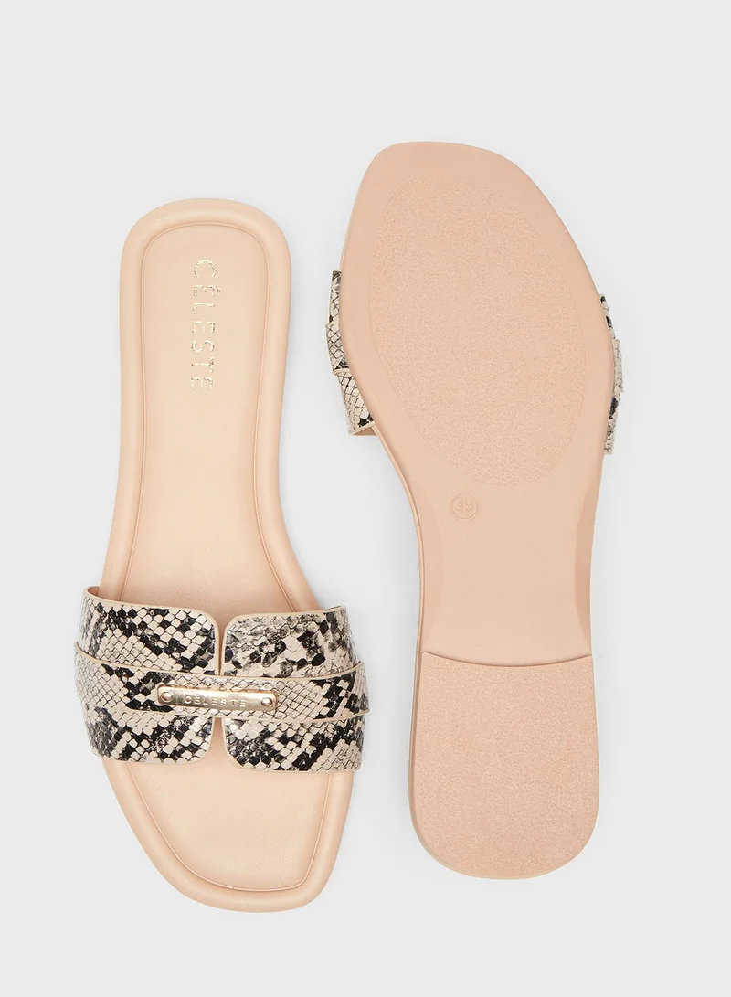 Celeste One Strap Flat Sandals