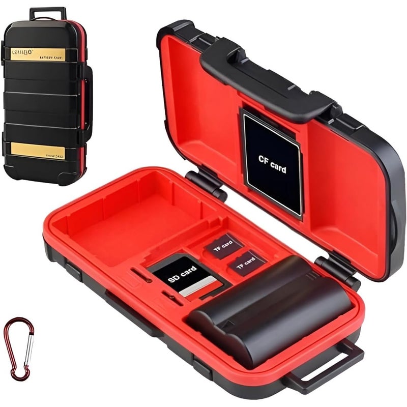 Camera Battery & Memory Card Storage Box Series, Waterproof Protective Organizer for Batteries and SD/CF/XQD Cards, KH8S,D850 & D910 (CASE)