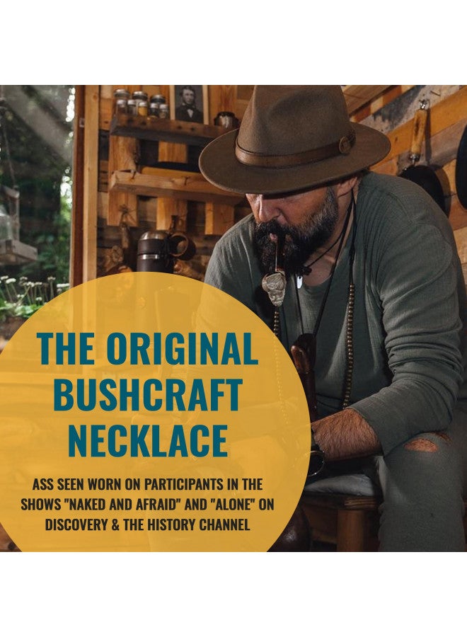 Wazoo The Bushcraft: The Original Fire Starter Necklace - USA Handcrafted Survival Necklace for Men, Weatherproof Bushcraft Necklace, Adjustable Leather Knot Design - Image 4