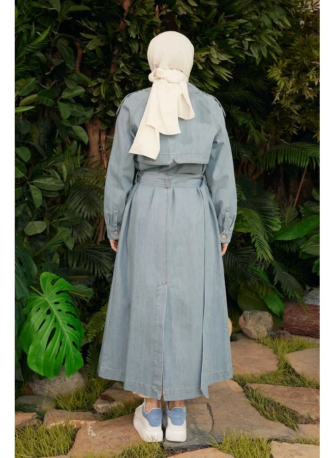 Neways 6625-RAGLAN Sleeve Trench Coat Blue