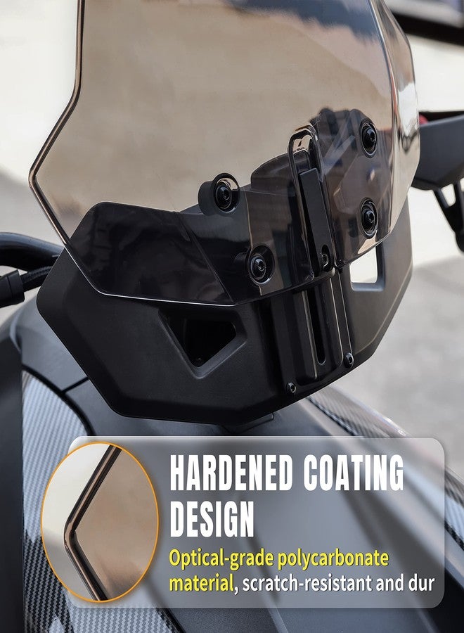 KATIMOTO Adjustable Front Dark Tinted Windshield for Can Am Ryker, Tinted Clear Hard Coated Dustproof Durable Front Wind Shield for Can-Am Ryker All Models Accessories (Replace #219401032) - Image 5