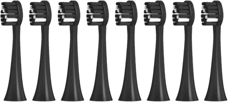Electric Toothbrush Replacement Heads 8 Black Compatible with 2725 S2 S5 SX SG972 - Image 1