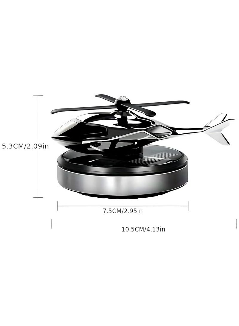 ELTRAZONE Car Air Freshener – Helicopter Solar Energy Rotating Aromatherapy Diffuser, Aviation Alloy Design, Silver – Solar-Powered, Stylish Interior Decoration Accessory for Car & Home with Pleasant Fragrance – Eco-Friendly, Unique Design - Image 3
