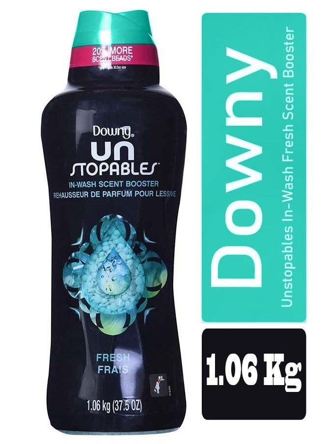 Downy - Unstopables In Wash Freshness And Scent Booster Beads Fresh Scent 1.06 Kg Blue - Image 1