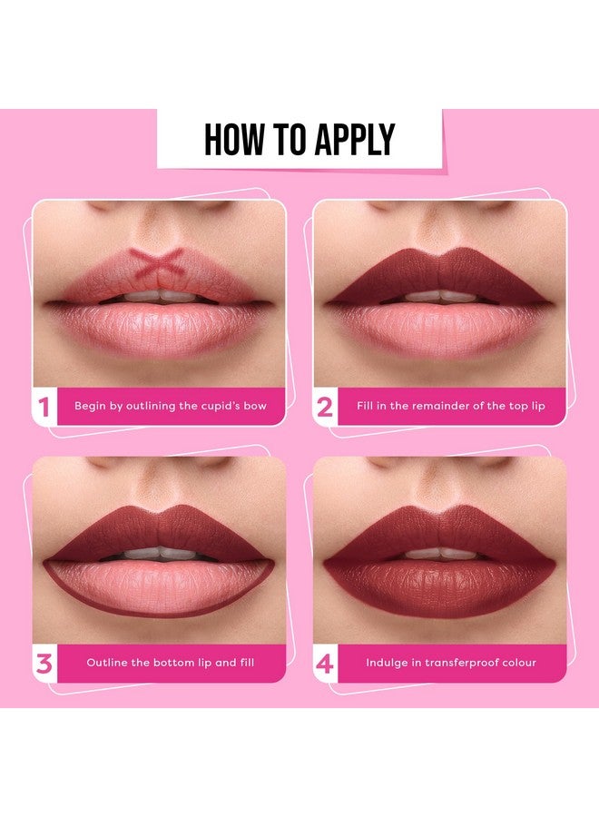 سكر بوب أحمر شفاه SUGAR POP Ultrastay Transferproof Matte 08 Coffee Craze - 4 جم - غني بفيتامين E | انزلاق سلس | مقاوم للماء | يدوم طويلاً - Image 3