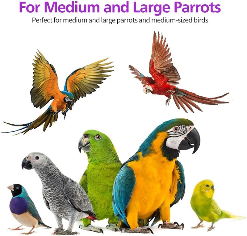 Ruby Q Large Parrot Toy, 20in Bird Parrot Toy, Multicolored Natural Wooden Bird Chewing Toys for Large Macaws, African Grey and a Variety of Amazon Parrots - Image 5