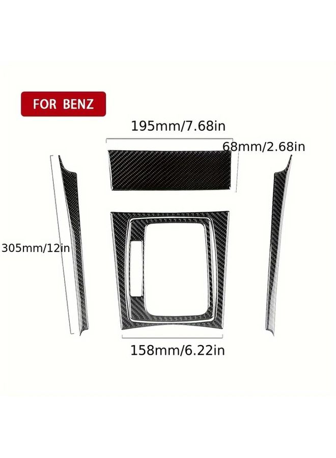 Carbon Fiber Shift Panel Cover For Mercedes C Class W204 2007 2013 Left Hand Drive - Image 2