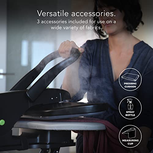 Steamfast SF-623 Mid-Size Steam Press with Multiple Fabric Settings and Steam Burst Function, Black, 20.47" L x 17.16" W x 6.73" H - Image 2