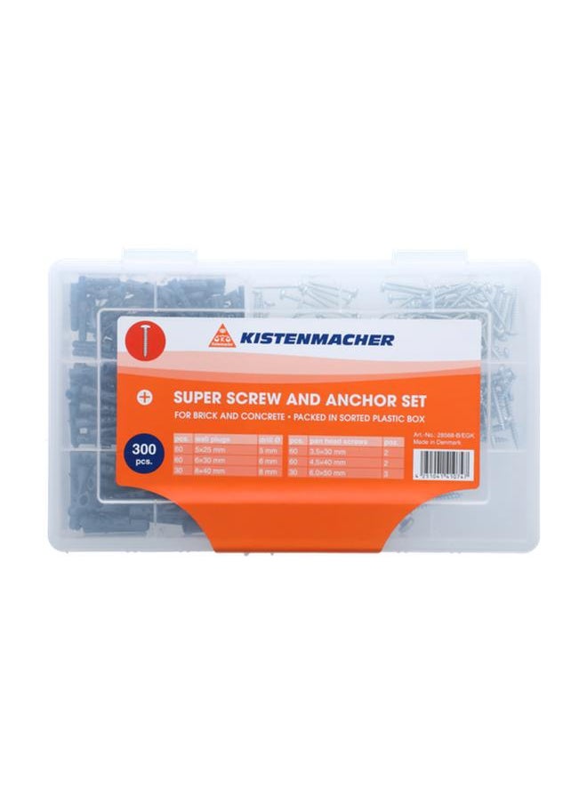 KISTENMACHER 28568-B/EGK 300-Piece Screw and Anchor Set  - Image 2