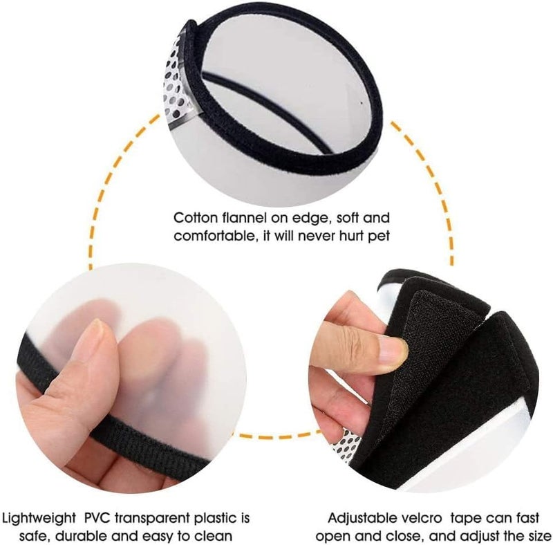 UREVO Adjustable Cat Recovery Cone - Lightweight Elizabeth Collar for Cats, Kittens, and Small Dogs (M 22-26cm) - Image 3