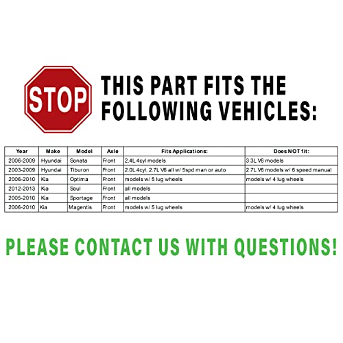 Goodyear Brakes PRK3603F | Front Brake Kit w/Pair (2) of Coated Brake Rotors & Ceramic Brake Pads fit Hyundai Sonata 10-06, Tiburon 06-03, Tucson 09-05; Kia Magentis & More - See Applications Below - Image 2