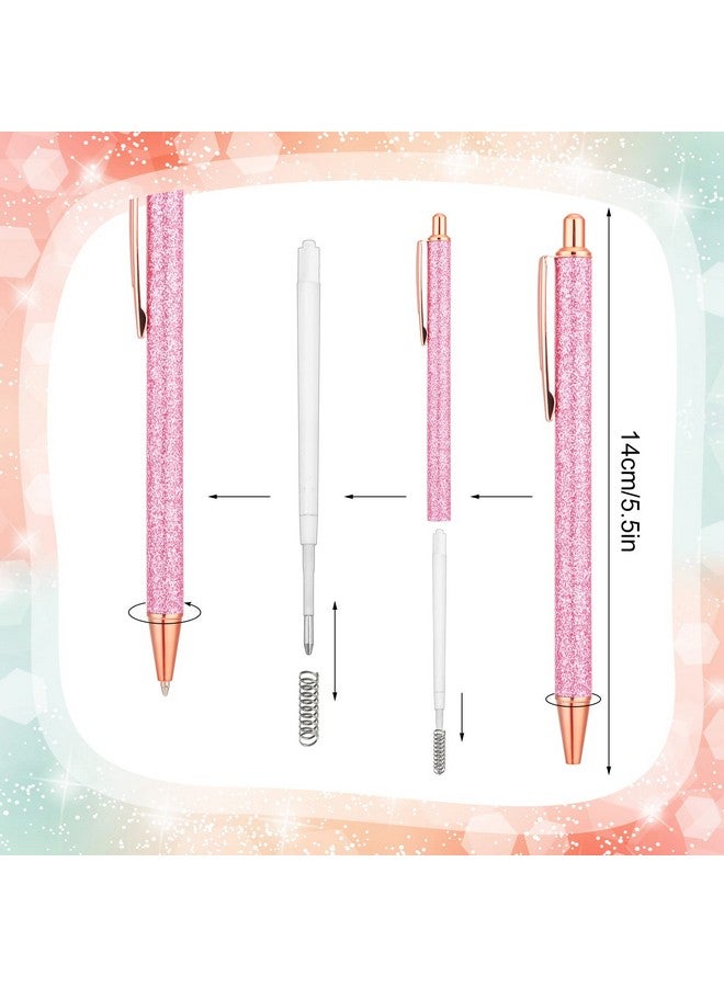 لينوزين 20 قطعة من أقلام الحبر الجاف المعدنية القابلة للسحب، أقلام لطيفة وجميلة، حبر أسود، أقلام كتابة مريحة، أقلام هدايا ذات رأس متوسط للوازم المكتبية (فضية) - Image 2