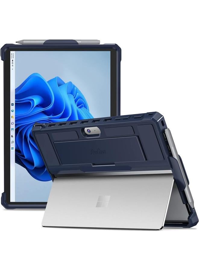 Procases Shockproof Case For Microsoft Surface Go 3 2021 Surface Go 2 2020 Surface Go 2018 Case Upgraded Protective Cover Case With Pen Holder Compatible With Type Cover Keyboard –Navy - Image 1