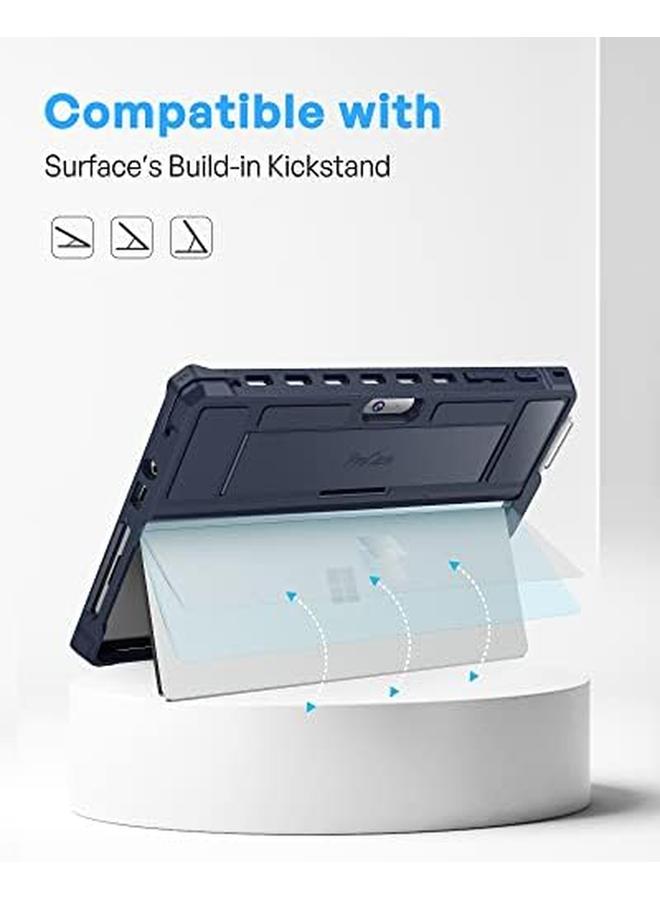 Procases Shockproof Case For Microsoft Surface Go 3 2021 Surface Go 2 2020 Surface Go 2018 Case Upgraded Protective Cover Case With Pen Holder Compatible With Type Cover Keyboard –Navy - Image 3