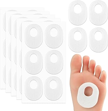 Aster 30 Pack Corn Pads for Bottom of Foot Soft Felt Oval Shape Callus Cushion Adhesive Foot Callus Pads for Men and Women Self Stick Callus Corn Pad to Relief Pain from Calluses Corns Blisters - Image 1
