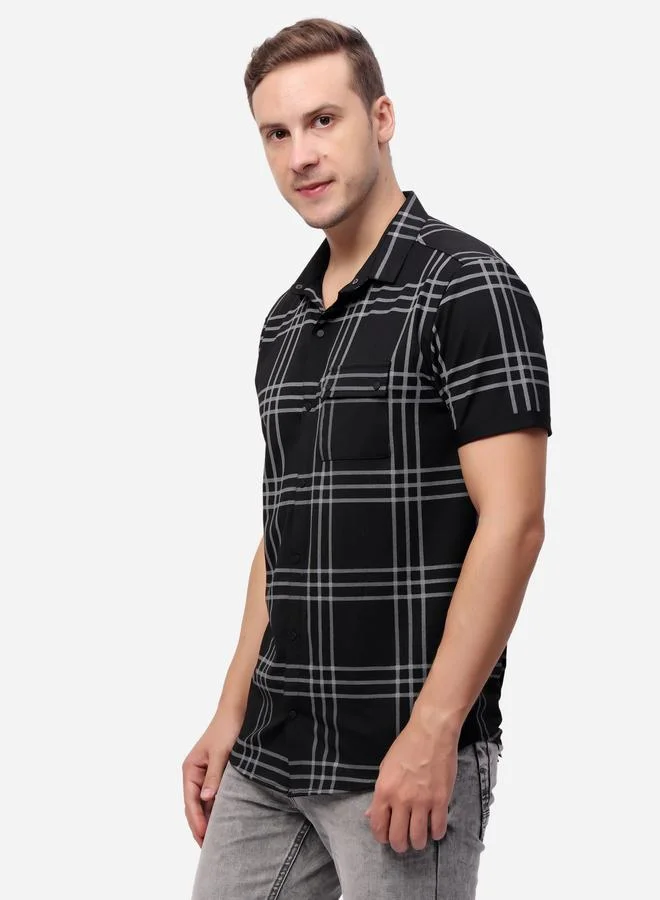 Stylox Stylox Checked Short Sleeve Regular Fit Shirt