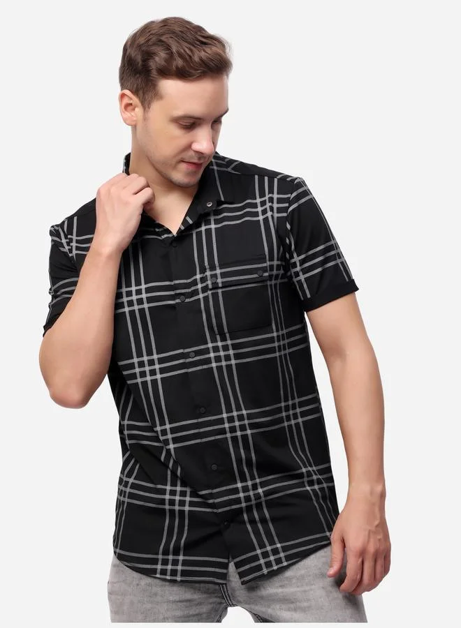 ستايلوكس Stylox Checked Short Sleeve Regular Fit Shirt