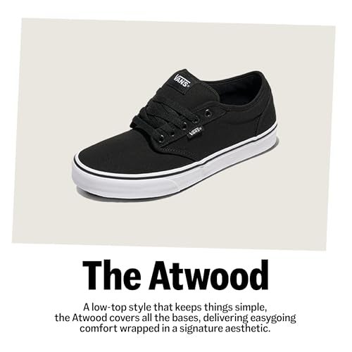 Vans Women's Atwood Shoe | Low-Top Fashion Sneakers for Work, Walking & Casual Everyday Wear, White/White, 11 - Image 2