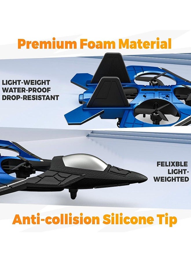 Eworld - Remote Control Fighter Plane Drone with Gravity Sensor, 2.4GHz Four-Axis Drone for Aerial Photography and Stunts, Remote-Controlled Aircraft with Gesture Control Watch for Ages 14+ - Image 1