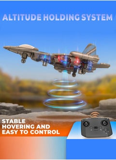 Eworld Remote Control Fighter Plane Drone with Gravity Sensor, 2.4GHz Four-Axis Drone for Aerial Photography and Stunts, Remote-Controlled Aircraft with Gesture Control Watch for Ages 14+  - Image 3