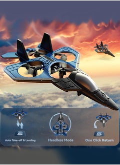 Eworld Remote Control Fighter Plane Drone with Gravity Sensor, 2.4GHz Four-Axis Drone for Aerial Photography and Stunts, Remote-Controlled Aircraft with Gesture Control Watch for Ages 14+  - Image 4