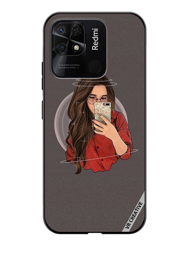 VR CREATIVE - Protective Case Cover For Xiaomi Redmi 10C Girl Clicks a Selfie Design Multicolour - Image 1