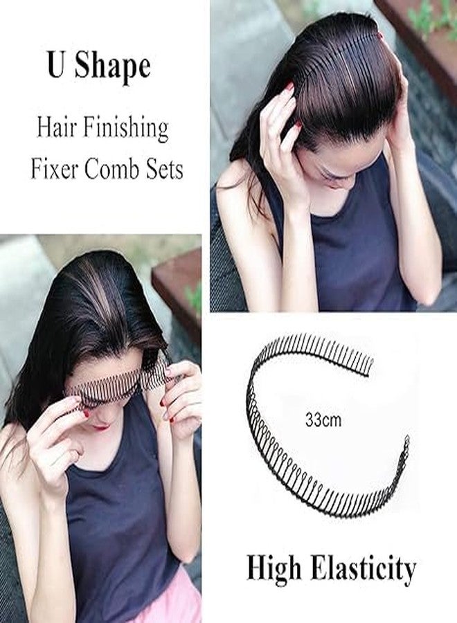 AKADO Invisible Hairstyle Hair Fixer Accessories Cute U Shape Hair Finishing Fixer Wavy Comb Curly Hair Tidying Metal Wire for Girl's and Women's (Black) (Pack Of 1) - Image 3
