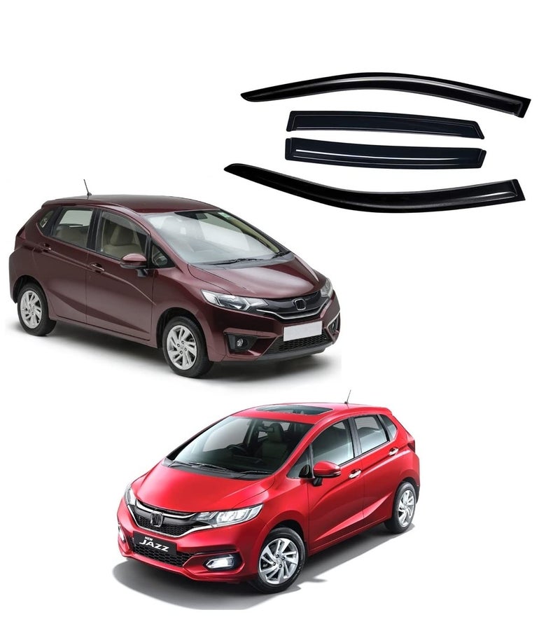 ModifyStyle Unbreakable Door Visor/Wind Deflector/Rain Guard Compatible for Honda Jazz (2015 to Present) Type-2 & 3 (set of 4pc) - Image 1