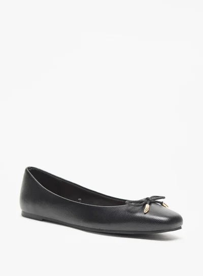 Celeste Women's Bow Accent Slip-On Square Toe Ballerina Shoes