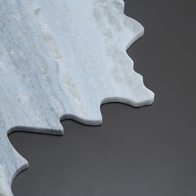 AL HUZAIFA FURNITURE Francois Round End Table, Top With Brazilian Dreamy Blue Natural Marble, Fiber Glass Base - Image 5