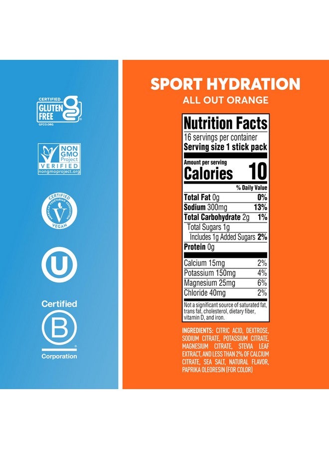 Nuun Sport Electrolyte Powder Packets with Magnesium, Calcium, Potassium, Chloride, and Sodium, Hydration Packets for On-The-Go, All Out Orange Flavor, Gluten Free & Vegan, 16 Single Servings - Image 5