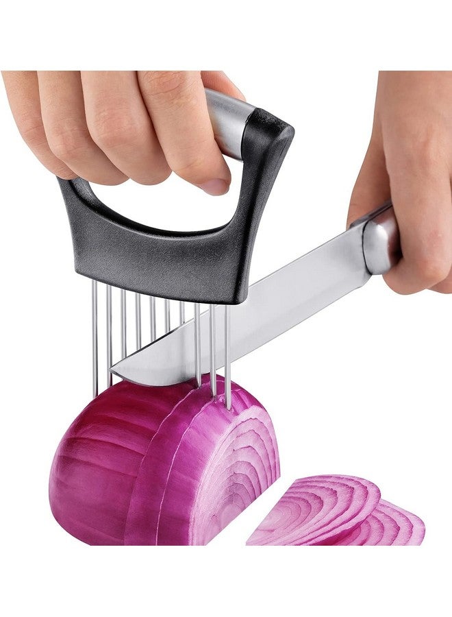 Baskety Steel Onion & Meat Holder Slicer Tools Cutter, Black - Image 1