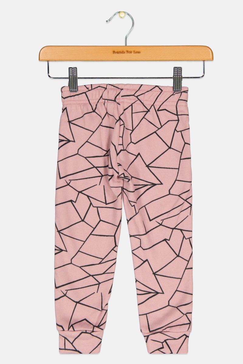 brooklyn Toddlers Girl Allover Print Sweatpants, Pink  - Image 2