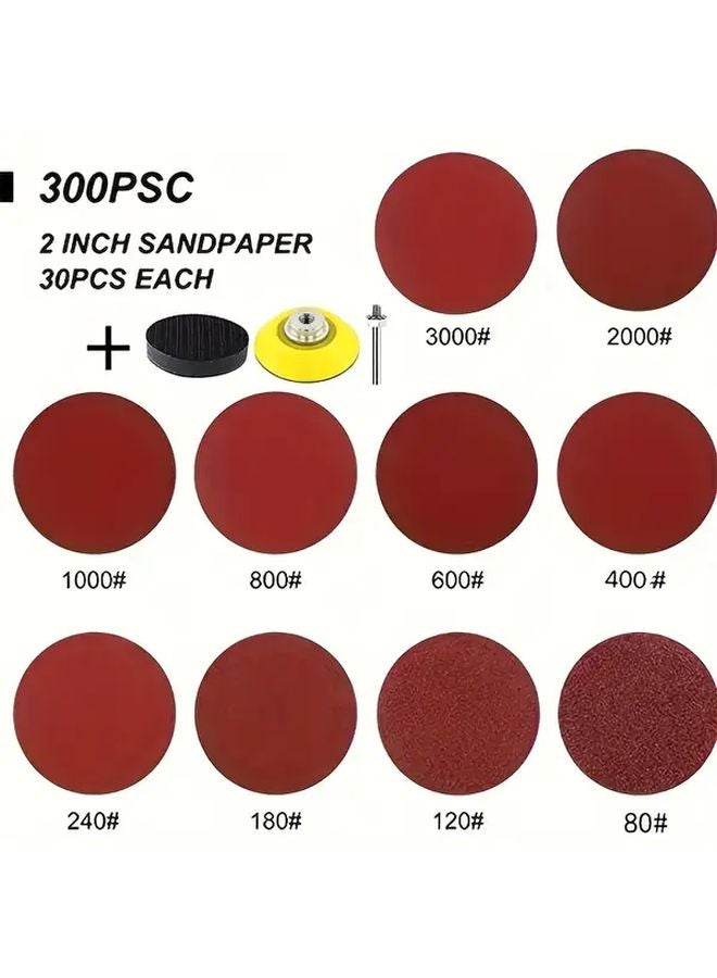 50pcs 2 Inches Drill Sander With Back Plate 1 4 Shank Sanding Discs Pad Kit 80 Grits - Image 5