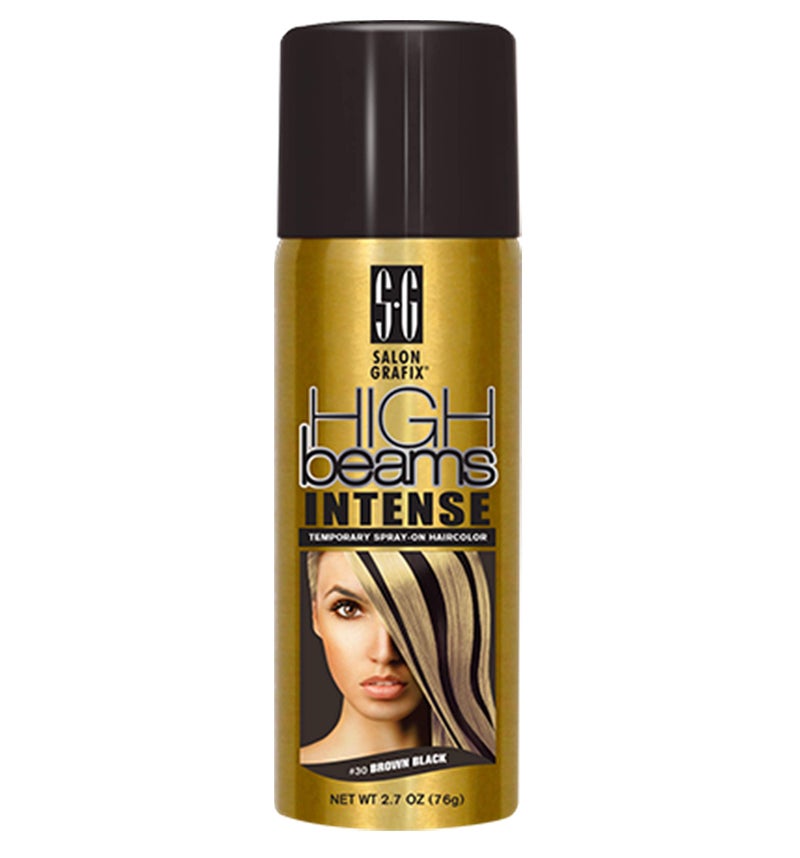 High Beams Intense Temporary SprayOn Hair Color Brown Black 27 oz 3 pack by High Beams