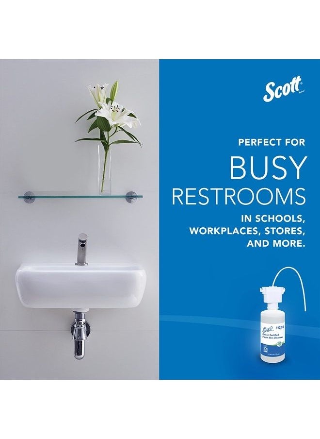 Scott - ® Green Certified Foam Hand Soap (11285), 1.5 L Clear, Unscented Under-Counter Hand Soap Refills for Scott® Slimline and KCP Counter-Mount Dispensers , Ecologo, NSF E-1 Rated (2 Bottles/Case) - Image 1